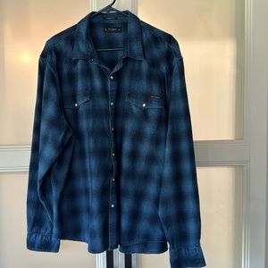 XXL Blue Lucky Brand Pearl Snap Shirt